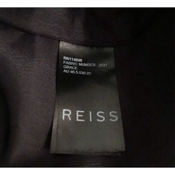 Reiss Grace Black Button-Detail Blouse size 8/40 excellent condition - Picture 7 of 9